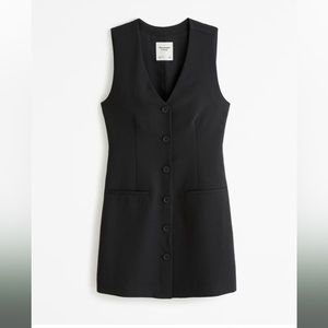Abercrombie button up vest dress